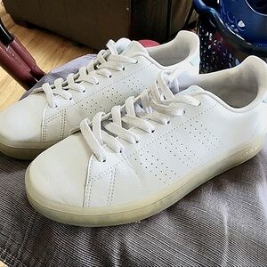 AdidasAdvantage 'White Hazy Sky' sneakers size 7 (made w/ recycled products)